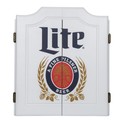 Trademark Gameroom Vintage Miller Lite Dartboard Set with Chalk Board Scoreboads ML7000-WHT